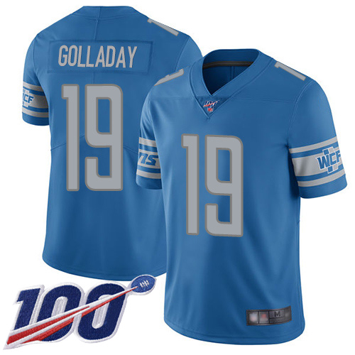 Detroit Lions Limited Blue Youth Kenny Golladay Home Jersey NFL Football #19 100th Season Vapor Untouchable->youth nfl jersey->Youth Jersey